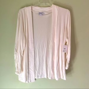 Donna Ruched Sleeve Open Cardigan